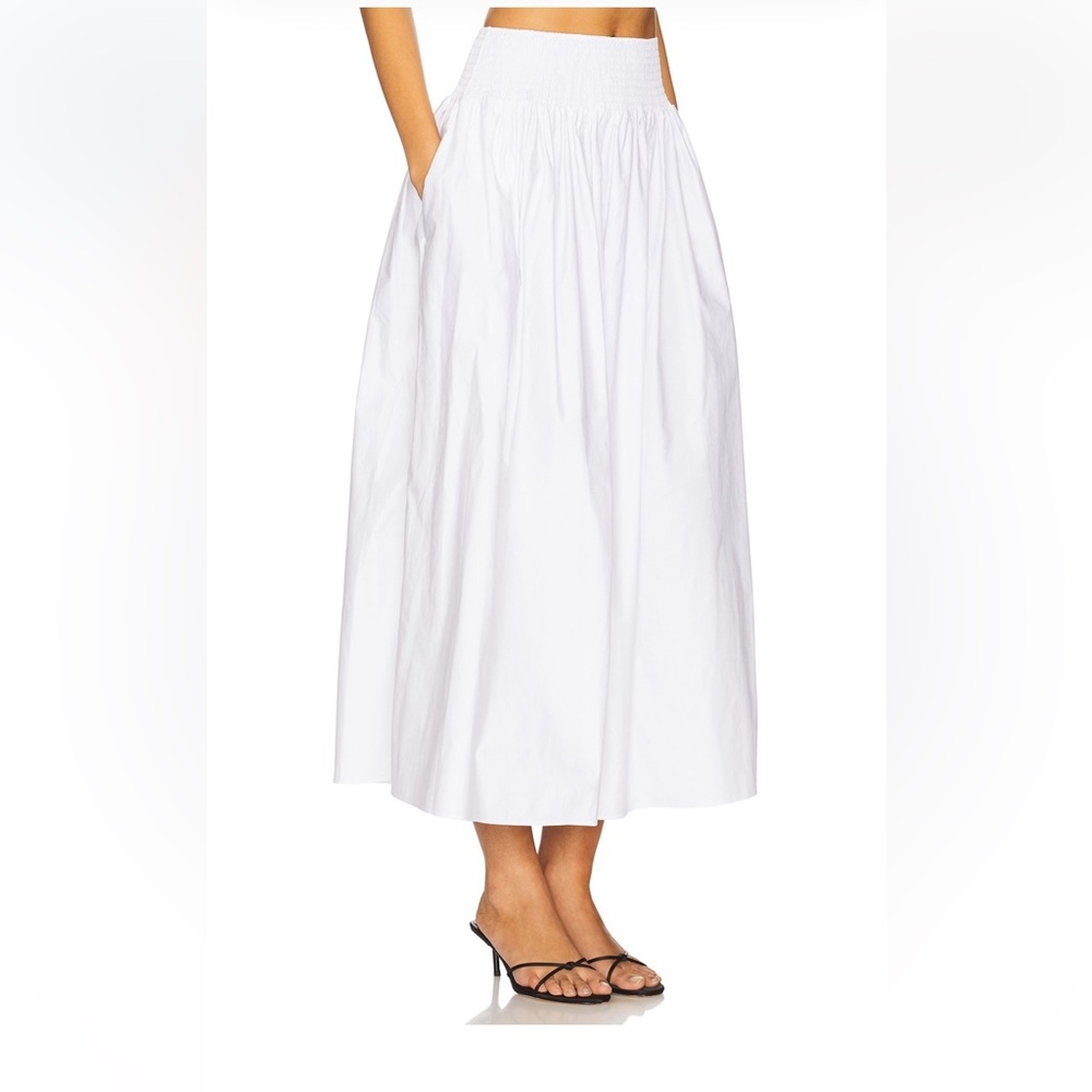 Solid & Striped Noreen White Midi Skirt